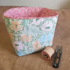 Fabric storage container: pastel vintage print 
