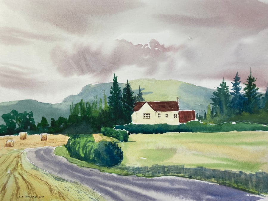 En plein air 2019 FULLY MOUNTED 14”x11” (Pure Original Watercolour)