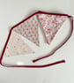 Large vintage bunting with pink flowers - reversible  - Image 5