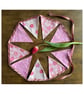 Pink flowers bunting - small -reversible  - Image 6