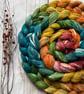 Corriedale Merino Himalayan Nettle & nepps Spinning fibre 100g Rustic apples - Image 1