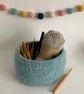 FELTED 'FUSSPOT'  BOWL , tray , desk tidy . Sky Blue . - Image 2