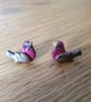 Cute Little Robin Stud Earrings - Image 3