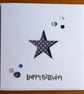 Navy Blue and White Polka Dot Star Aperture Birthday Card - Image 10