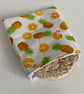 Large snack bag in a pineapple fabric. Reusable and eco-friendly - Image 3
