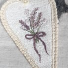 Hand embroidered vintage linen scissor case