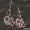 Copper Oxidised Earrings, 7 Yr Wedding Anniversary, Steampunk 