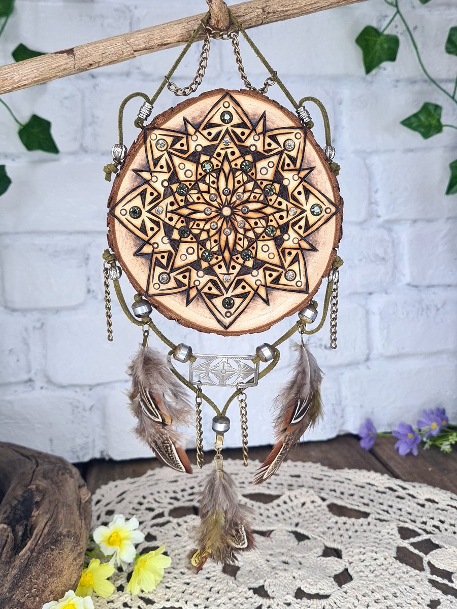 Pyrography dream catcher-Therris