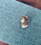 Freeform Curved Textured Brass Ring - UK Size R - Handcrafted In Wales