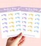 Shooting Star Planner Sticker Sheets, Calendar Stickers, Daily Planner Stickers. - Image 1