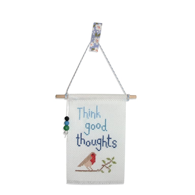 Think good cross stitch banner kit