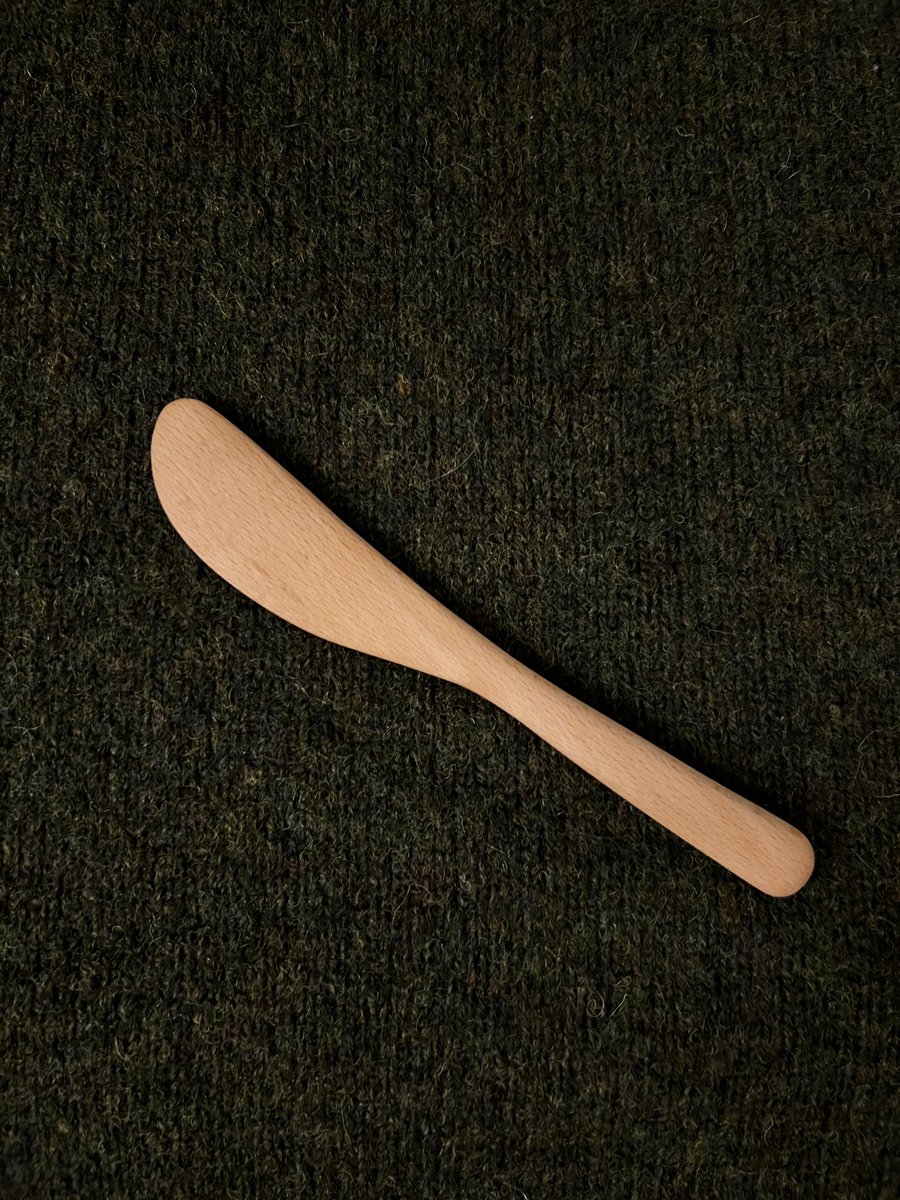 Beech wood butter knife