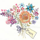 Beautiful mum bouquet, handmade card