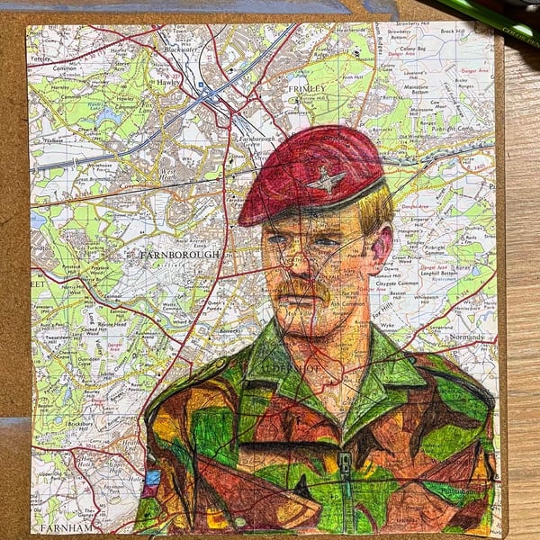 Al Slater Para Regt on a map of Aldershot