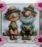 Beach Cocktails - Hand Crafted 3D Decoupage Greeting Card - Blank - 3319