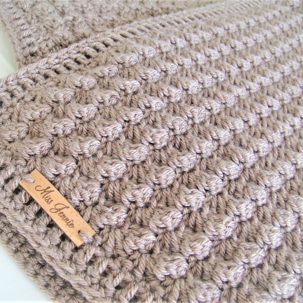 Crochet Baby Blanket, Mink Blanket, White blanket, Stroller blanket, Cot blanket