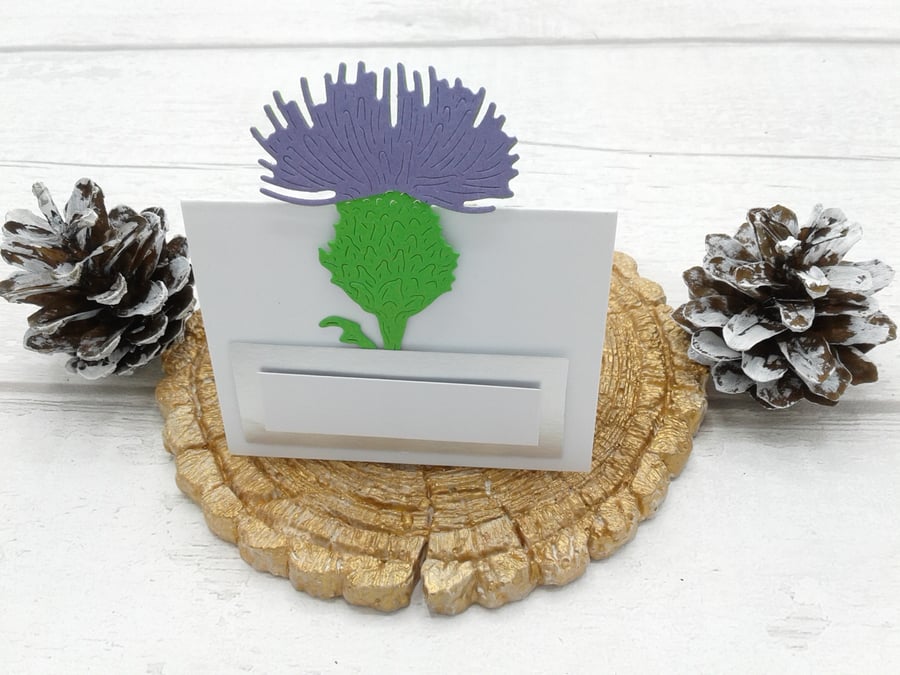 Thistle place cards, 10 place settings, Christmas. Hogmanay. Scottish weddings.