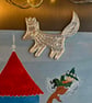 Embossed fox fridge magnet handmade - Image 3