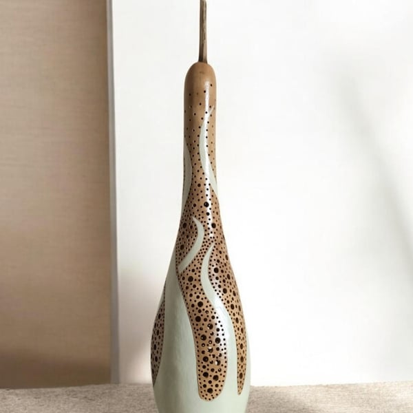 Cream Swirl Gourd Lamp 2