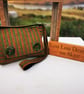 Harris Tweed crossbody bag with Glass handmade buttons  - Image 1