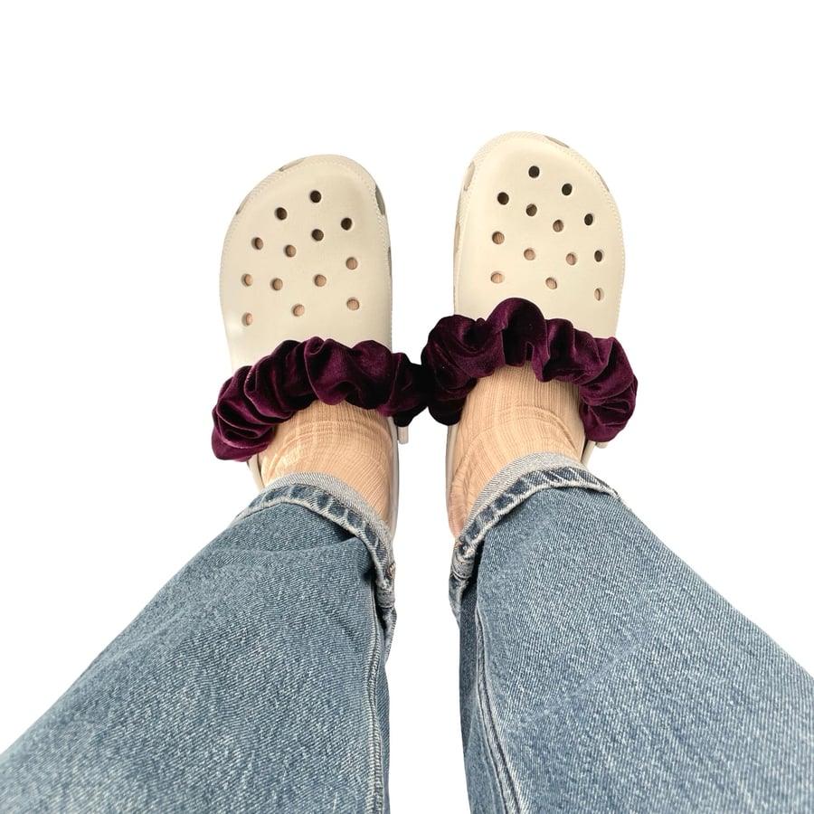 Purple Shoe Bow Strap Cover Accessories for Summer Slip On Mules Stylish Shoes