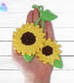 Sunflower bag charm. Sunflower keyring. Sunflower gift. Sunflowers. - Image 7