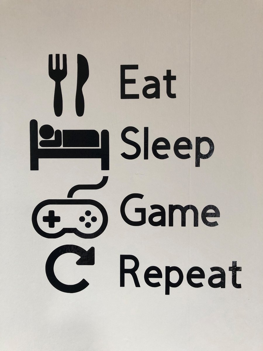Eat Sleep Game Repeat - Wall Sticker Decal - Vinyl Sticker for a Gamer