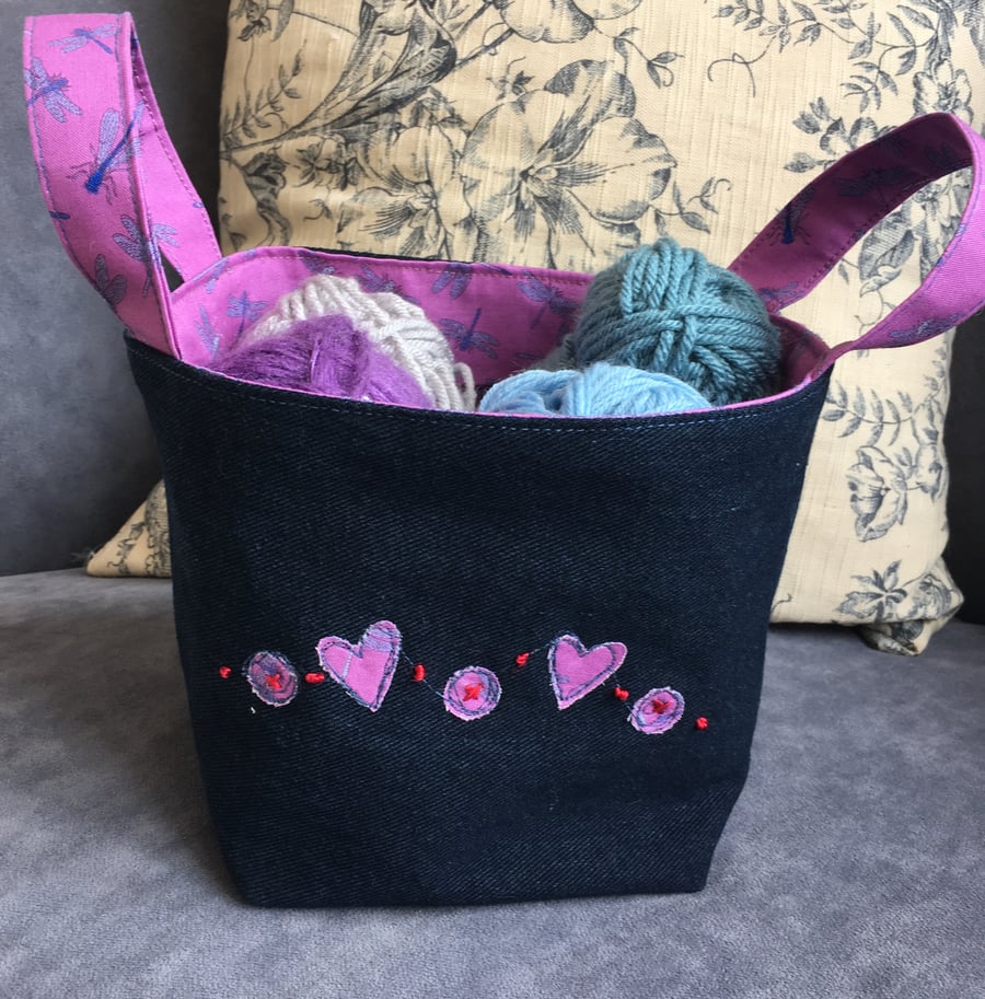 Dragonfly Fabric Storage Basket