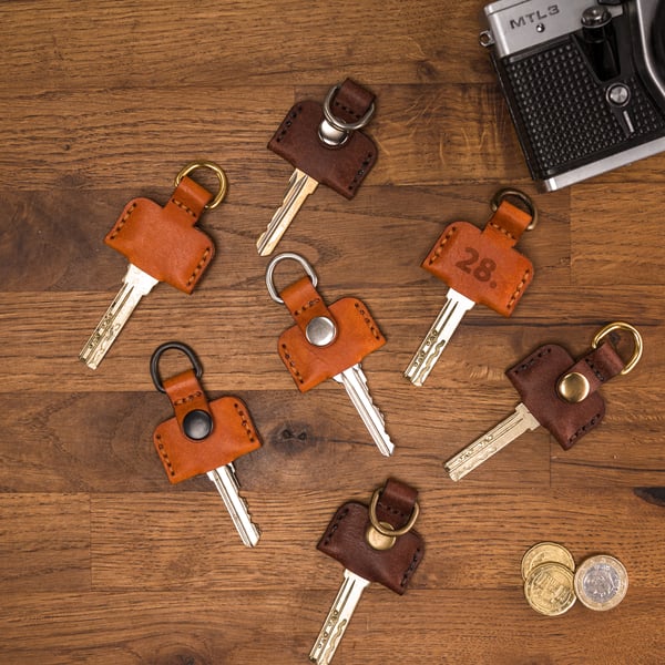 Personalized Leather Key Cover – Badalassi Pueblo Key Cap 