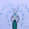 Stained Glass Mermaid Suncatcher - Teal and green