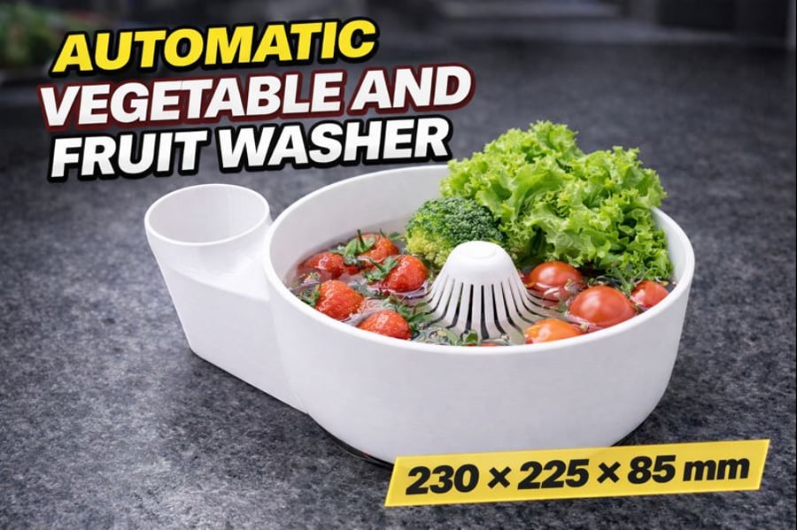 Automatic vegetable and fruit washer - 230 - 225 - 85mm