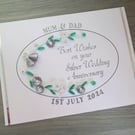 Personalised Handmade Silver Wedding Anniversary Card - 25th Keepsake