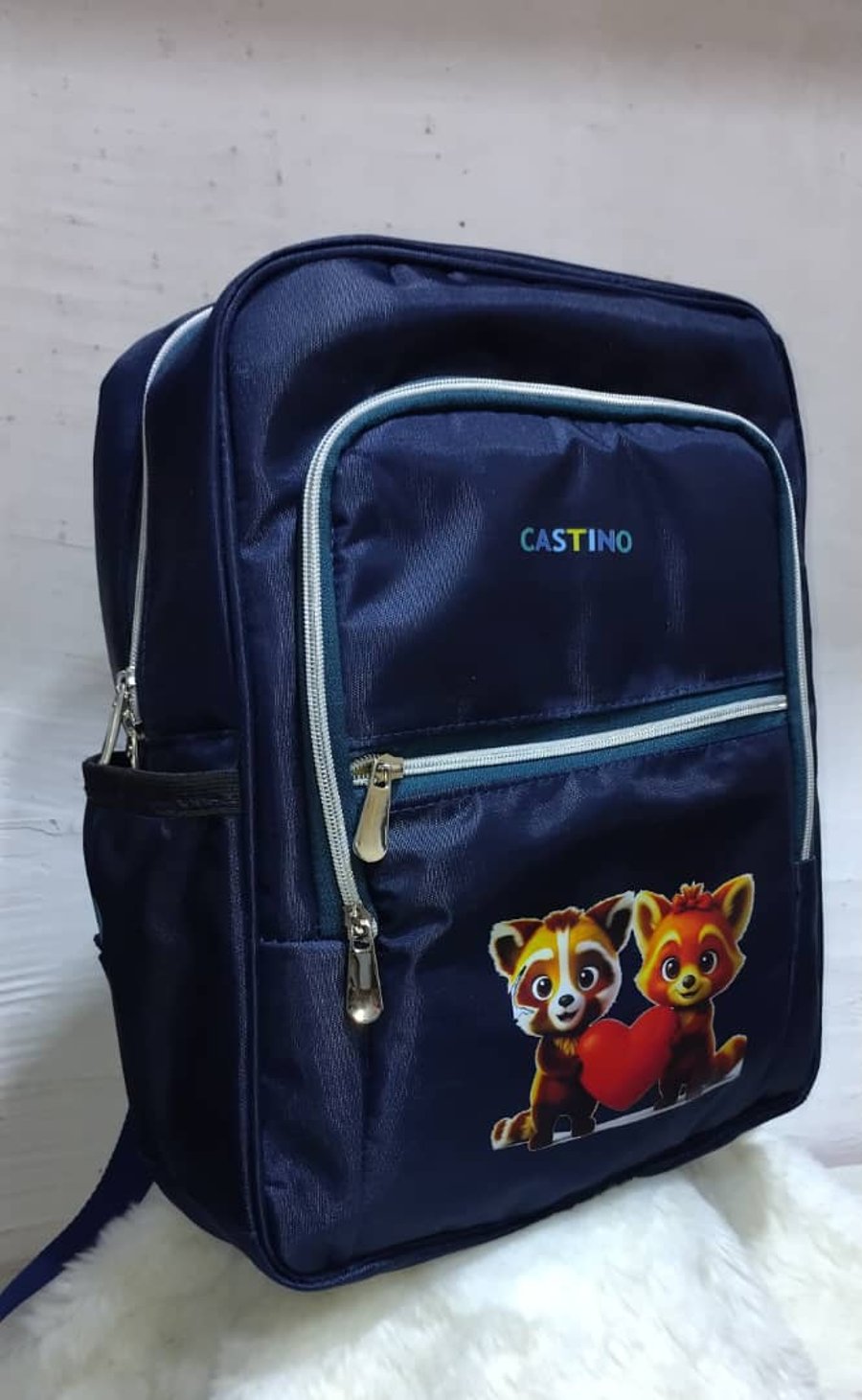 Castino Kids School Backpack with Tino and Tina Cartoon Design