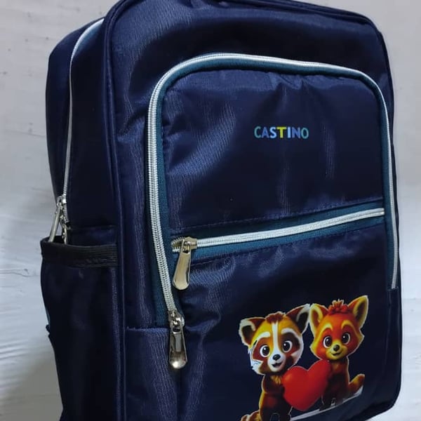 Castino Kids School Backpack with Tino and Tina Cartoon Design