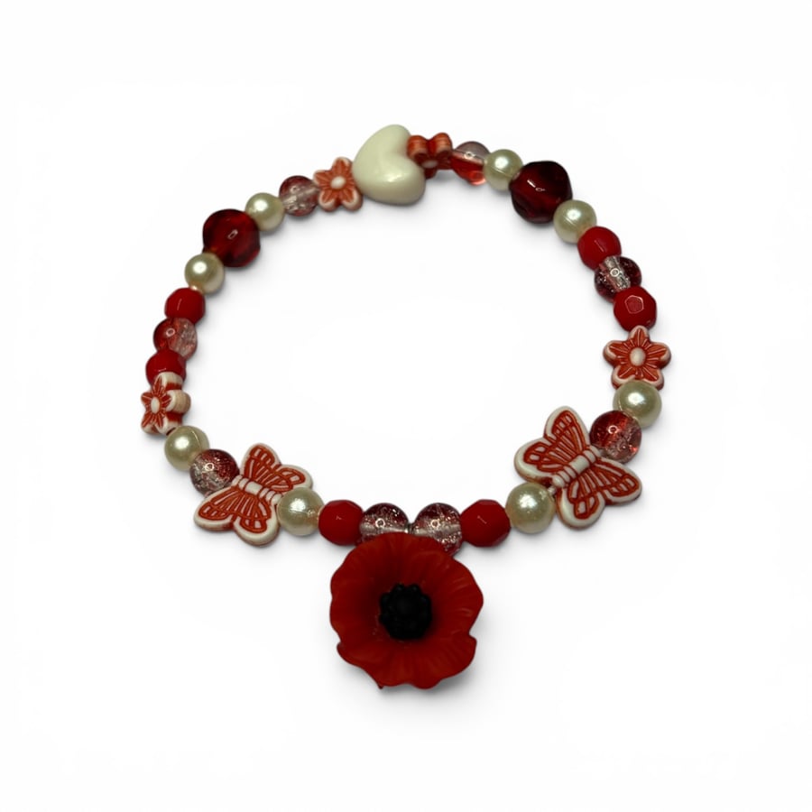 A beautiful handmade bracelet .