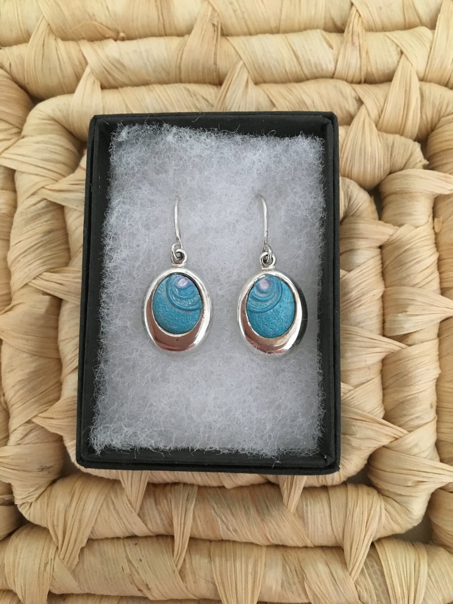Handcrafted Oval Drop Earrings