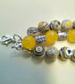 Handmade Lace Malachite and Yellow Jade bracelet  - Image 3