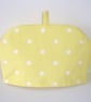 Tea Cosy Yellow Polka Dot White Spots - Image 1