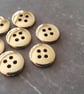 10mm 16L Reversible blouse button Gold (light weight) - Image 2
