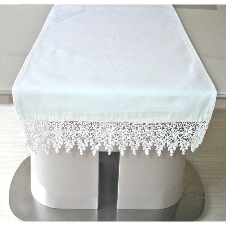 Home Altar Cloth Tablecloth SMALL White Lace Church Runner Tray Cloth 36" x 14"