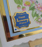 Anniversary Card Happy Anniversary Wishes Blue Tits Birds Floral Trees - Image 2