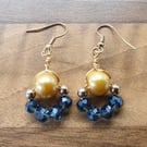 Sparkly handmade earrings with crystals