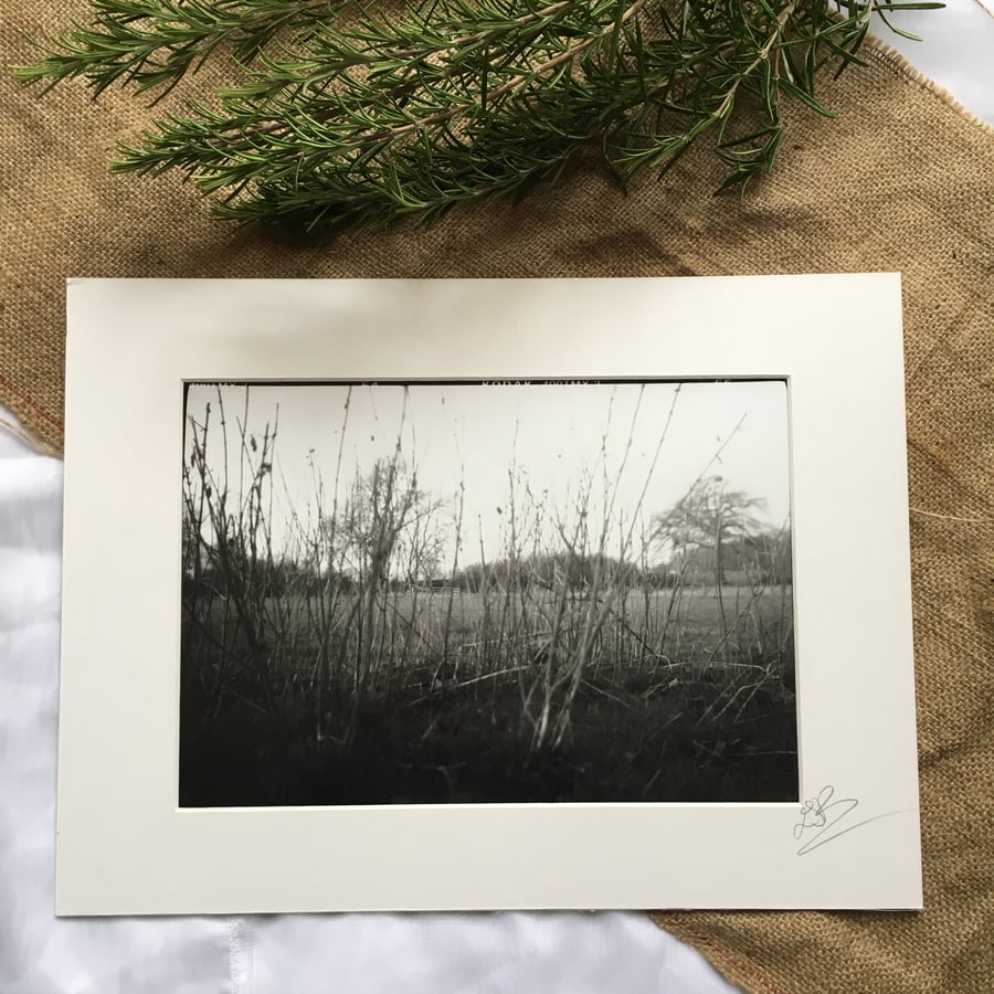 Silver Gelatin Print - Box Brownie Camera - Adderbury, Oxfordshire - Mounted
