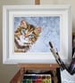 Tabby Cat. Cute Ginger Kitten painting - Image 5