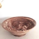 Pottery Bowl: food serving Terracotta and white  Serving Bowl, decorative