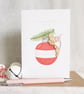 Christmas Bauble Mouse Card - Personalised  - Image 2