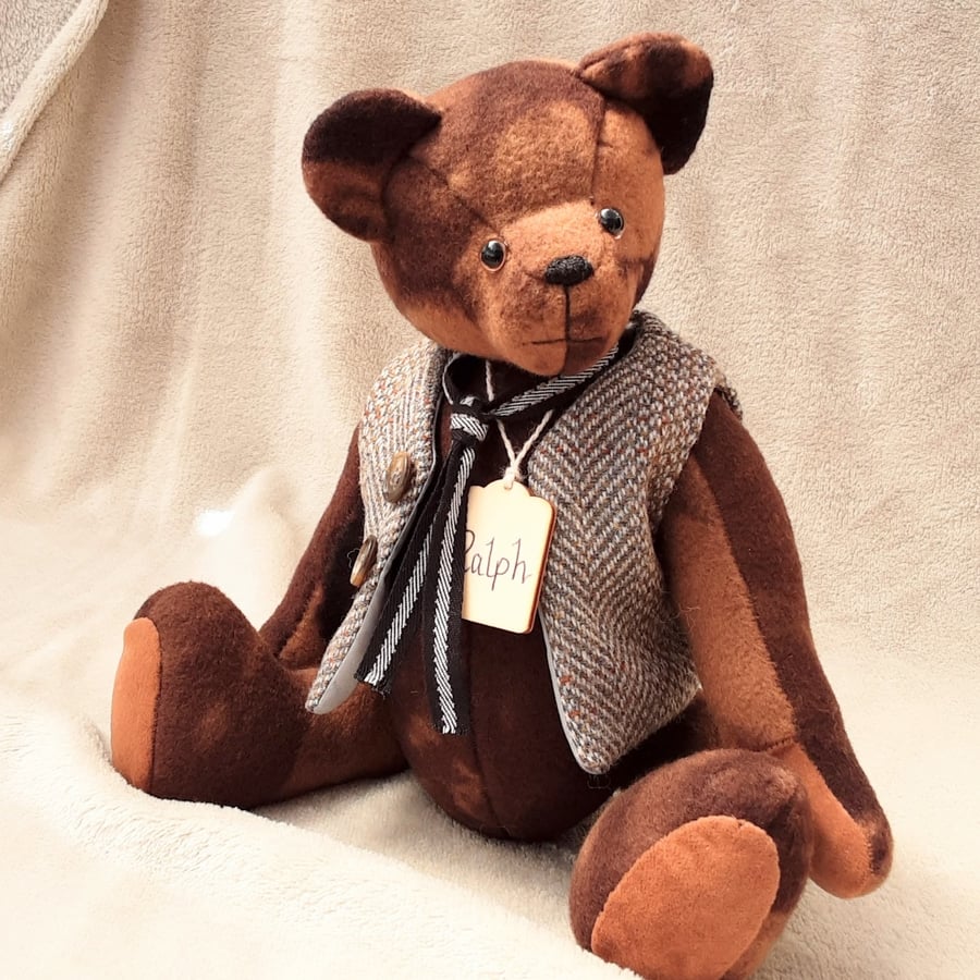 RESERVED  FOR SUE,  artist bear, hand dyed teddy bear, ,Collectable bear,