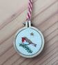 Tiny Embroidery Hoop Christmas Hanging Decoration  - Image 2