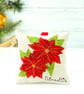 Poinsettia Linen Lavender Bag Personalised Gift - Image 1