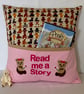 Teddy Bear ‘Read Me A Story’ Embroidered Reading Cushion - Image 1